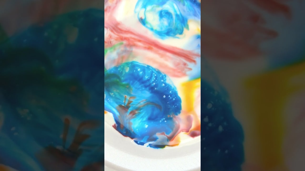 Chemistry experiment to do at home - Milk Fireworks