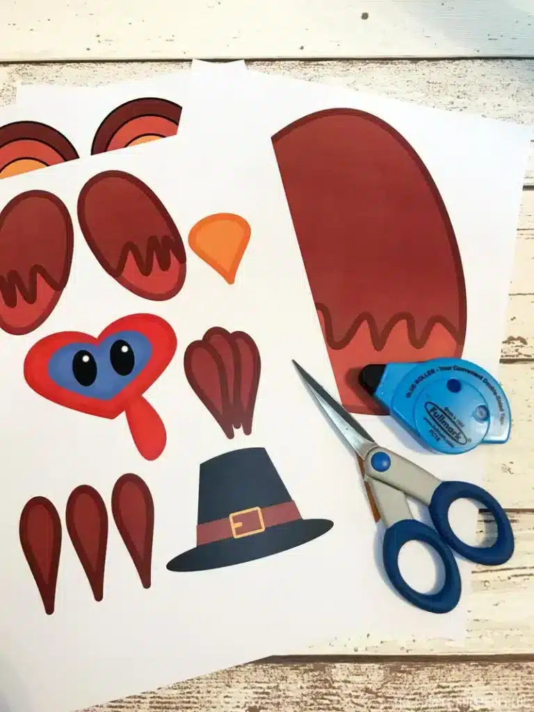 Large Paper Turkey Printable