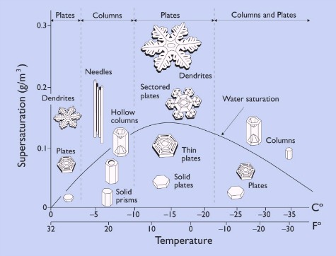 snow flake morphology diagram