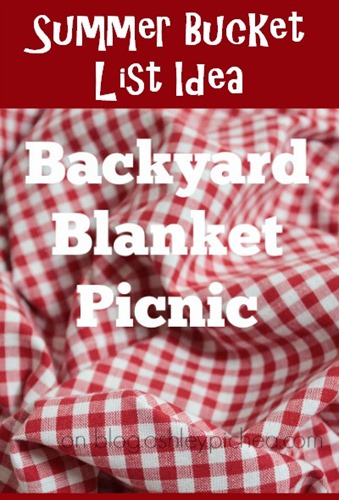 Summer Bucket List Idea - Backyard Blanket Picnic