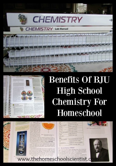 benefits of BJU high school chemistry for homeschool