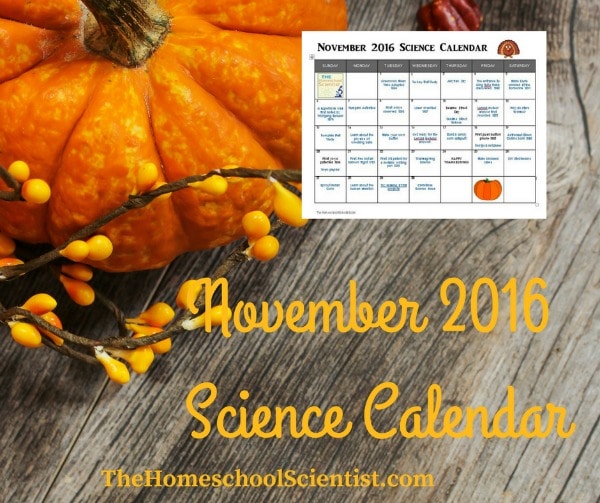november science calendar