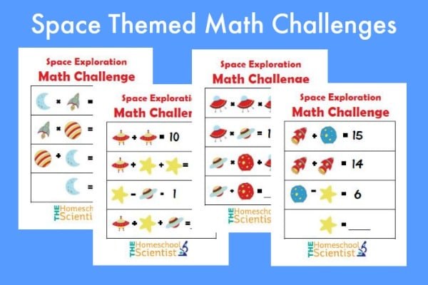 Space Themed Math Challenge {Math Printables}