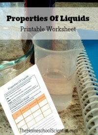 Properties of liquids lesson printables