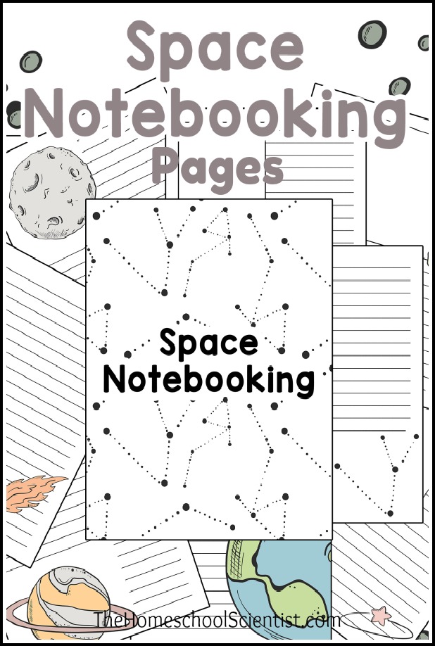 outer space notebooking pages