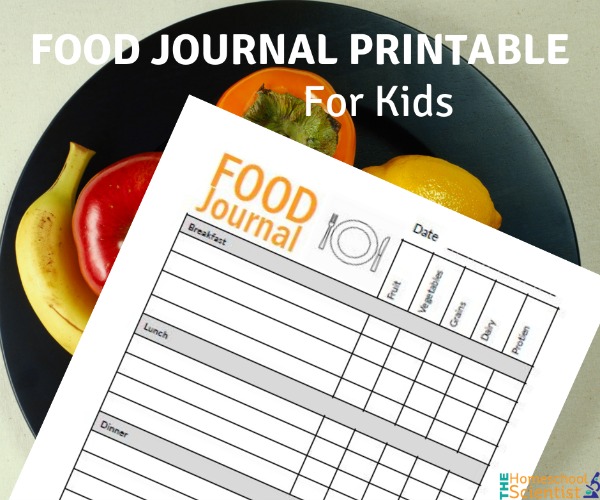 Food journal printable for kids