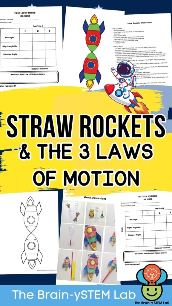 straw rockets and the 3 laws of motion