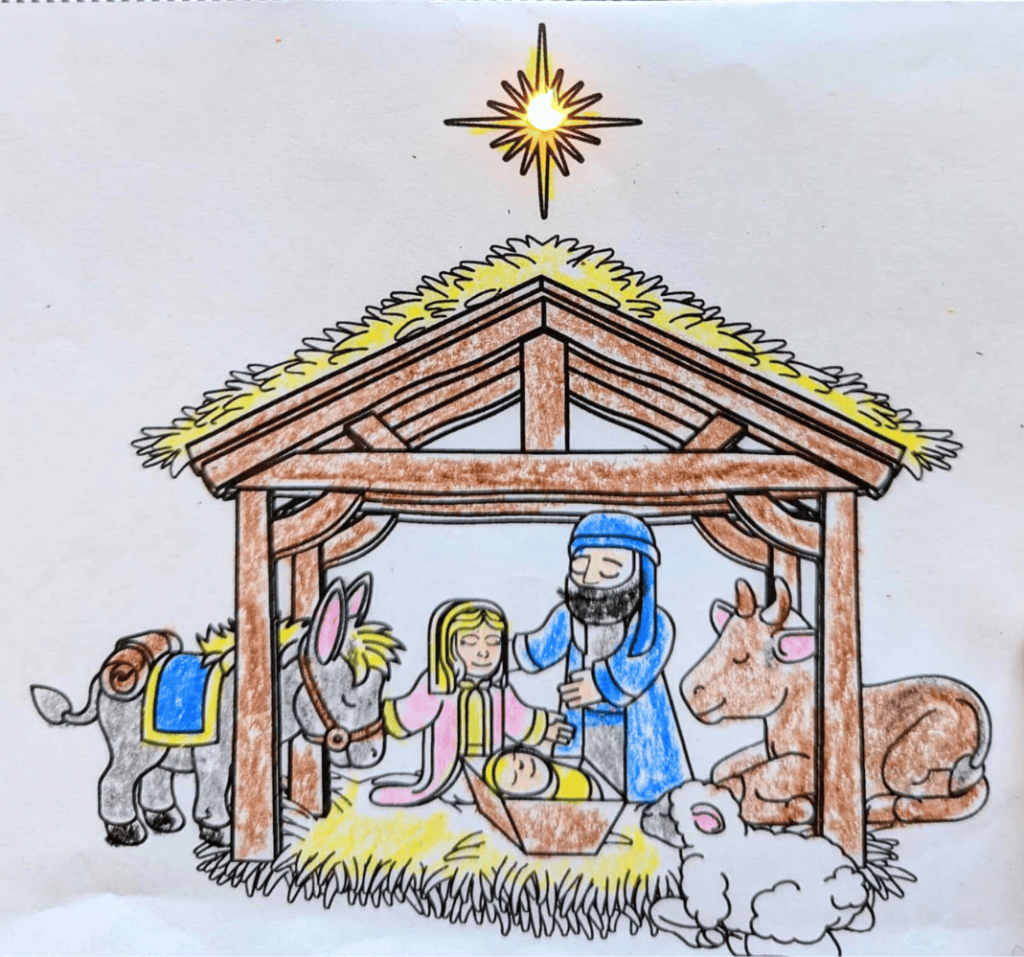 light up nativity card 1