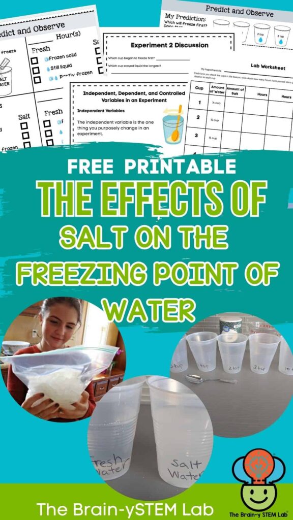 The effects of salt on the freezing point of water