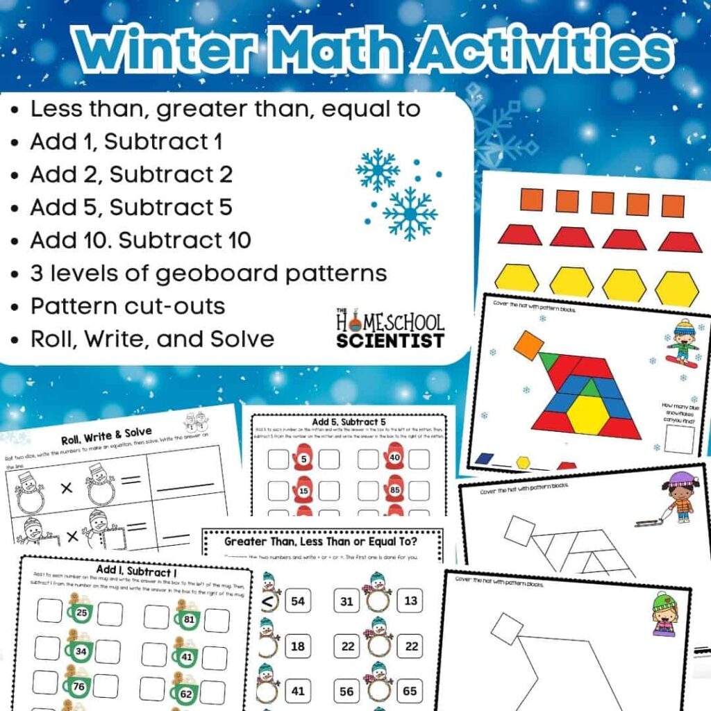 Winter Themed Math Activities 1080 1 1