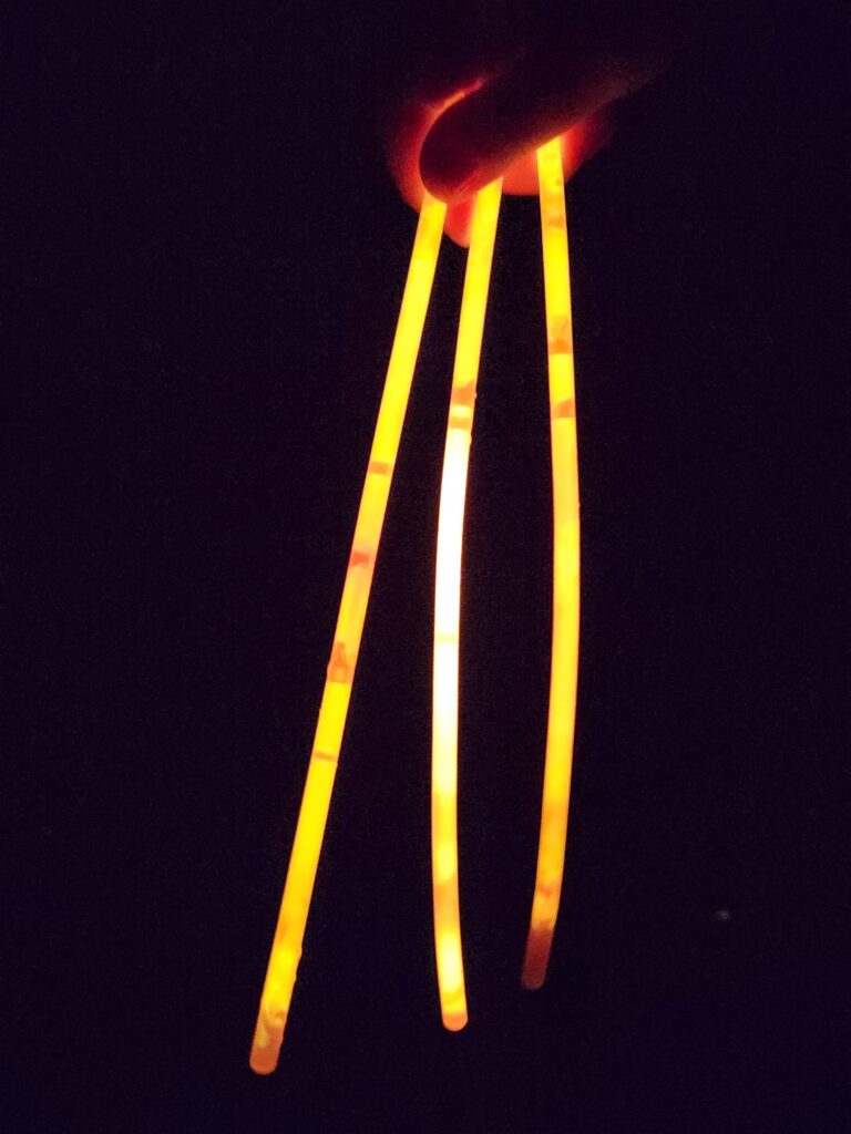 glow stick experiment with worksheets
