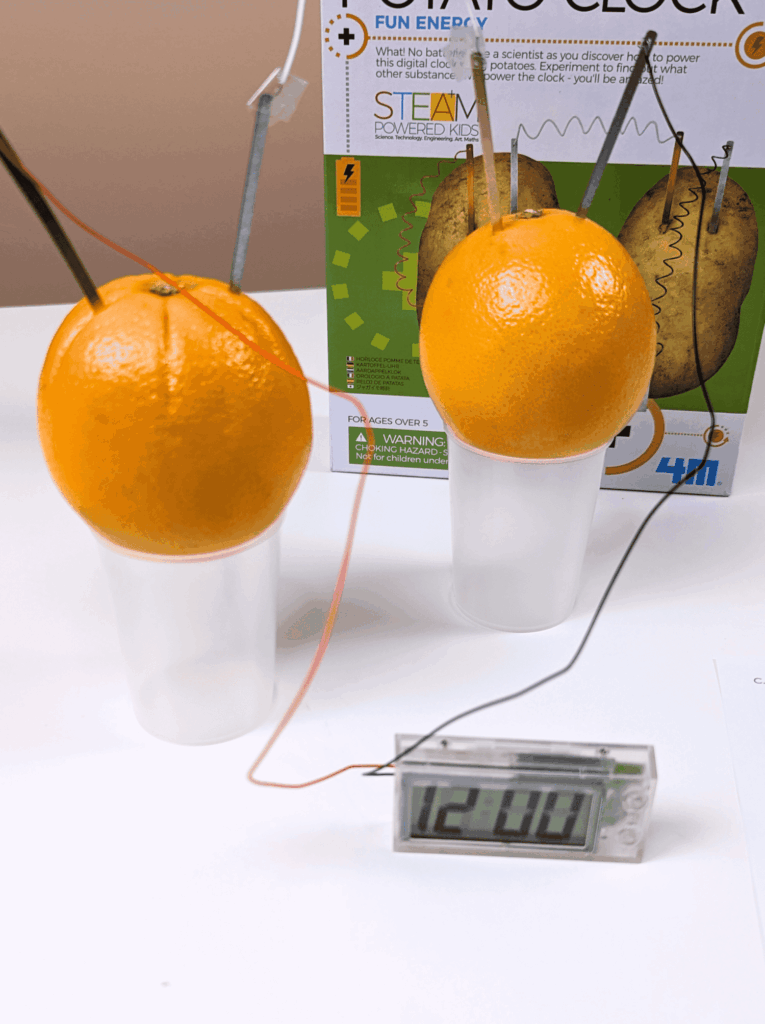 science experiments with oranges