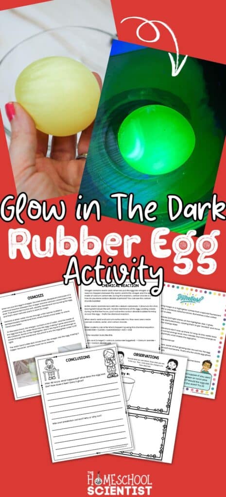 Glow in the dark egg experiment and activity