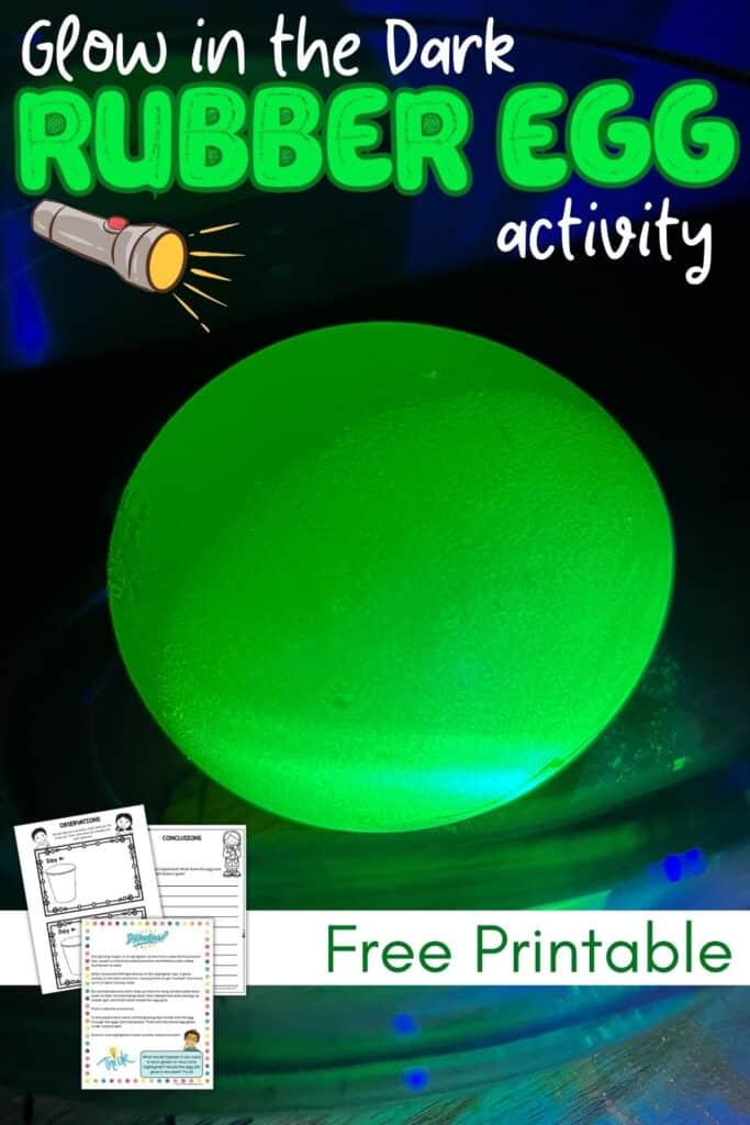 Glow in the dark egg experiment and activity