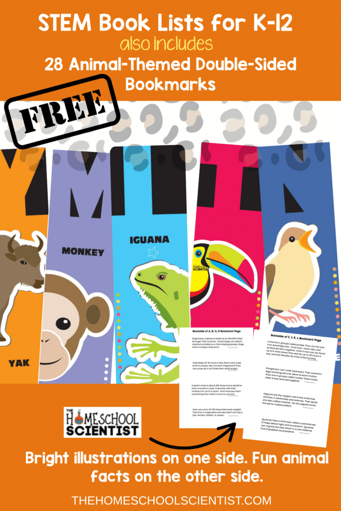 STEM book lists and bookmarks