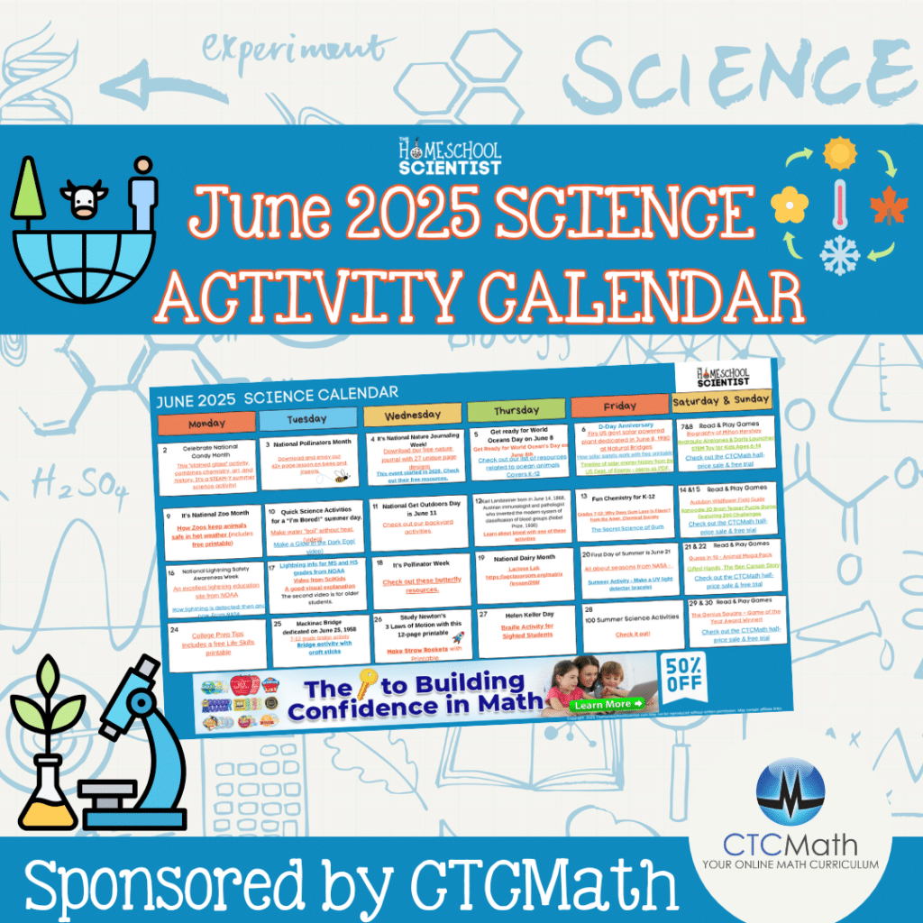 monthly science calendar