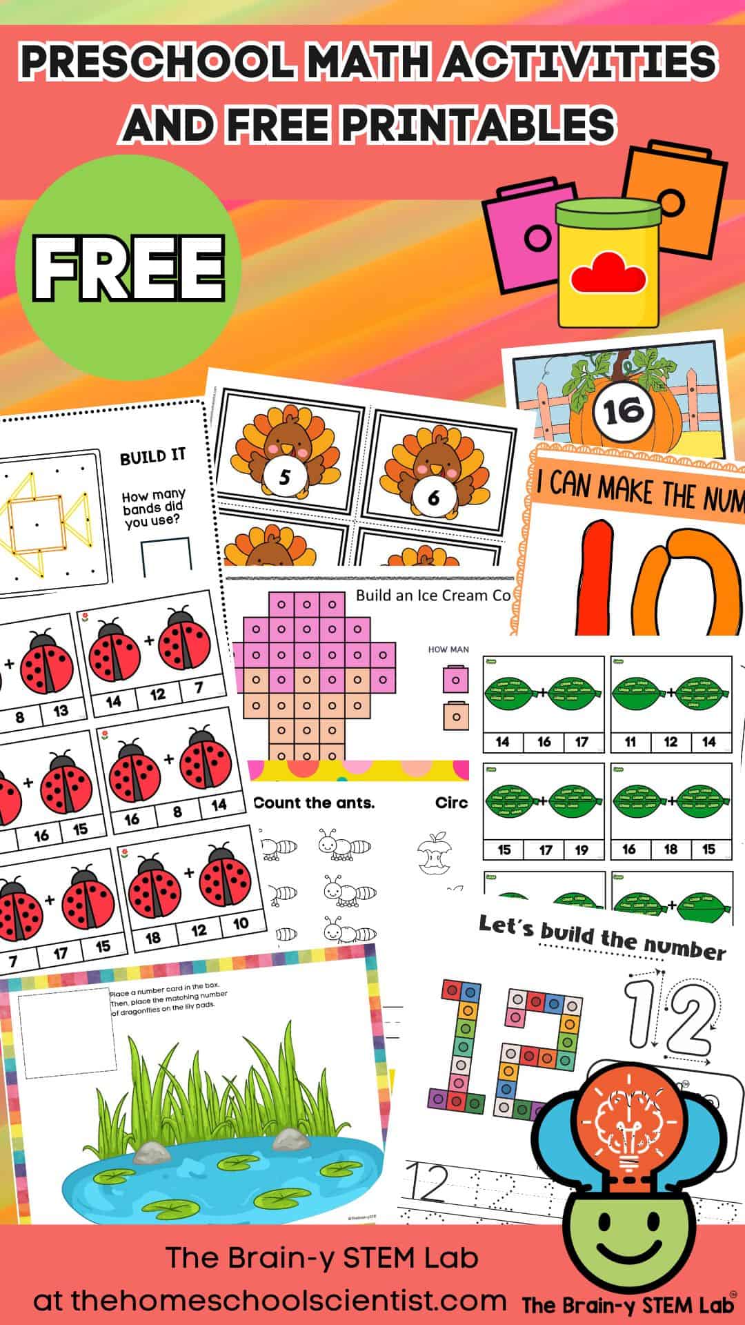 Preschool Math Activities & Worksheets PDF - The Homeschool Scientist