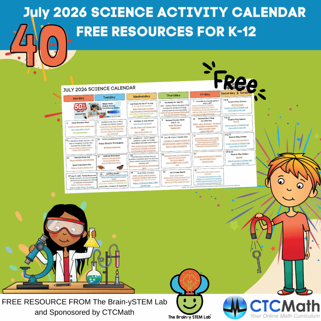 July2026 monthly science calendar 1