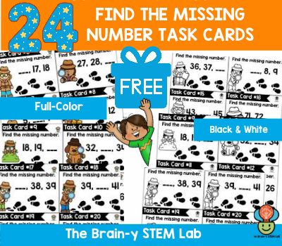 Find the Missing Number task cards